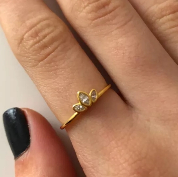 925 Sterling Silver Yellow Gold Cubic Zirconia - Picture 12 of 16